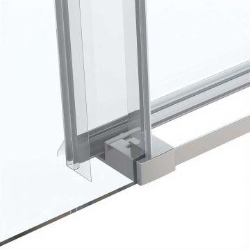 Душевой уголок Vincea (Винчея) Como Soft VSR-1CS1014CL, 1400х1000 мм (габариты площадки) хром, стекло прозрачное