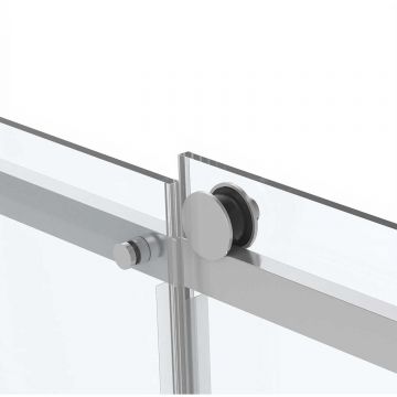 Душевой уголок Vincea Como Soft VSR-1CS8011CL, 1100х800 мм (габариты площадки) хром, стекло прозрачное