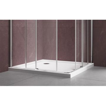 Душевой уголок Vincea (Винчея) Dice VSS-4D900CL, 900х900 мм (габариты площадки) хром, стекло прозрачное