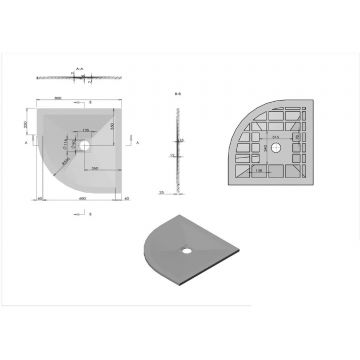 Поддон для душа Vincea (Винчея) из искусственного камня VST-4SQ8080W, 800х800х25, белый матовый