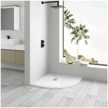 Поддон для душа Vincea (Винчея) из искусственного камня VST-4SQ8080W, 800х800х25, белый матовый