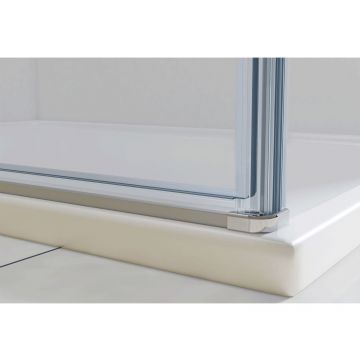 Душевой уголок Vincea Eхtra VSR-1E809010CLB, 800/900х1000 мм (габариты площадки) черный, стекло прозрачное
