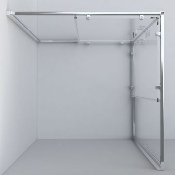 Душевой уголок Vincea (Винчея) Garda VSS-1G900CLGM, 900х900 мм (габариты площадки) вороненая сталь, стекло прозрачное