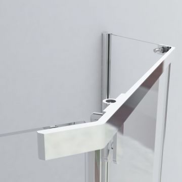 Душевой уголок Vincea (Винчея) Stresa VSP-1S900CLGM, 900х900 мм (габариты площадки) вороненая сталь, стекло прозрачное