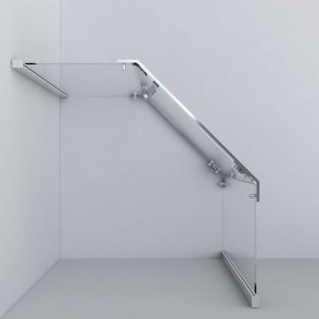 Душевой уголок Vincea (Винчея) Stresa VSP-1S900CLGM, 900х900 мм (габариты площадки) вороненая сталь, стекло прозрачное