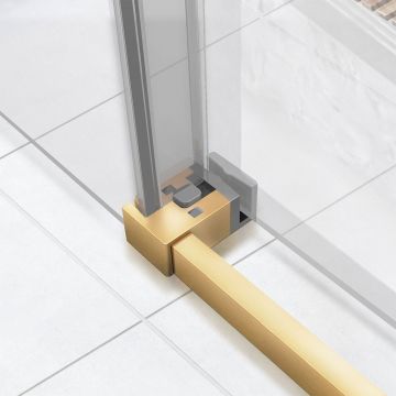 Душевой уголок Vincea (Винчея) Slim Soft VSR-1SS9013CLG, 1300х900 мм, брашированное золото, стекло прозрачное