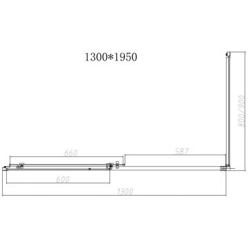 Душевой уголок Vincea (Винчея) Slim-N VSR-4SN8013CGB, 1300х800 мм, черный, стекло тонированное