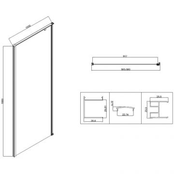 Душевой уголок Vincea (Винчея) Slim-N VSR-5SN1010CL, 1000х1000 мм, хром, стекло прозрачное