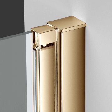 Душевая дверь Vincea (Винчея) Alpha, 700 мм, брашированное золото, стекло прозрачное VDP-3AL700CLG