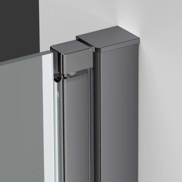 Душевая дверь Vincea Alpha, 900 мм, вороненая сталь, стекло прозрачное VDP-3AL900CLGM