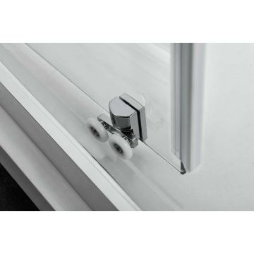 Душевая дверь Vincea Alpha, 1300 мм,  вороненая сталь, стекло прозрачное VDS-3AL130CLGM