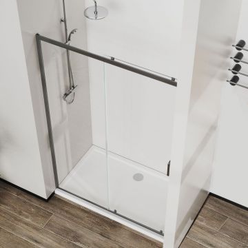 Душевая дверь Vincea City, 1200 мм,  вороненая сталь, стекло прозрачное VDS-5CT120CLGM