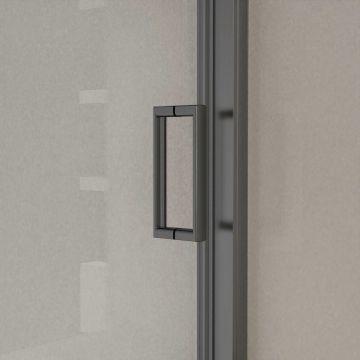 Душевая дверь Vincea City, 1200 мм,  вороненая сталь, стекло прозрачное VDS-5CT120CLGM