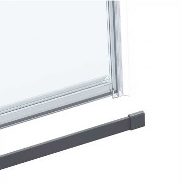 Душевая дверь Vincea Como Soft, 1100 мм,  вороненая сталь, стекло прозрачное VDS-1CS110CLGM