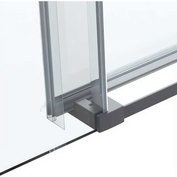 Душевая дверь Vincea Como Soft, 1100 мм,  вороненая сталь, стекло прозрачное VDS-1CS110CLGM