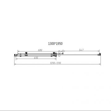 Душевая дверь Vincea (Винчея) Como-N, 1300 мм, черный, стекло прозрачное VDS-4CN130CLB
