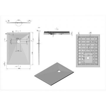 Поддон для душа Vincea из искусственного камня VST-4SR8011W, 1100х800х25, белый матовый