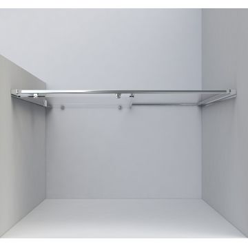 Душевая дверь Vincea Garda, 1250 мм,  вороненая сталь, стекло прозрачное VDS-1G125CLGM