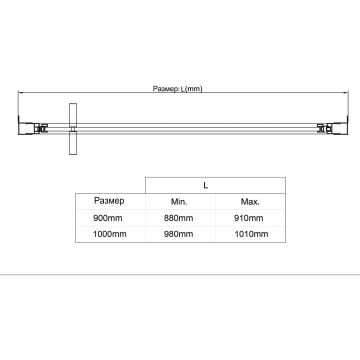 Душевая дверь Vincea Slim 8 мм, черный, стекло прозрачное VDP-4SL100CLB