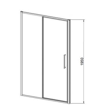 Душевая дверь Vincea Slim 8 мм, брашированное золото, стекло прозрачное VDP-4SL120CLG