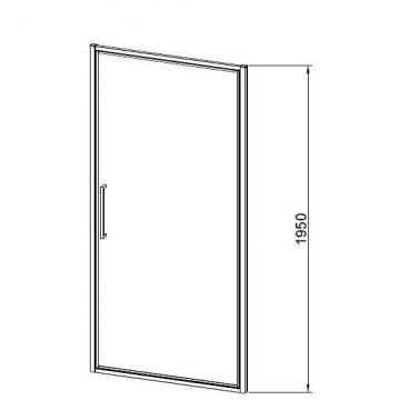 Душевая дверь Vincea Slim 8 мм, хром, стекло прозрачное VDP-4SL900CL