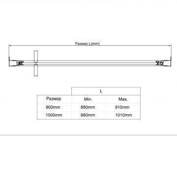 Душевая дверь Vincea Slim 8 мм, хром, стекло прозрачное VDP-4SL900CL