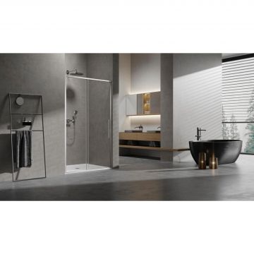 Душевая дверь Vincea Slim, 1200 мм,  хром, стекло прозрачное VDS-6SL120CL