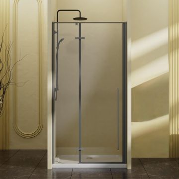 Душевая дверь Vincea Slim-N, 1000 мм,  вороненая сталь, стекло прозрачное VDPH-5SN100CLGM