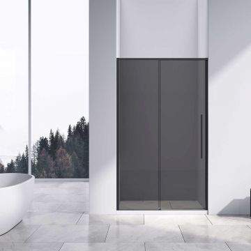 Душевая дверь Vincea (Винчея) Slim-N, 1100 мм, черный, стекло тонированное VDS-4SN110CGB