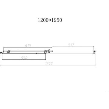 Душевая дверь Vincea Slim-N, 1200 мм,  вороненая сталь, стекло прозрачное VDS-4SN120CLGM