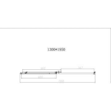 Душевая дверь Vincea Slim-N, 1300 мм,  вороненая сталь, стекло прозрачное VDS-4SN130CLGM