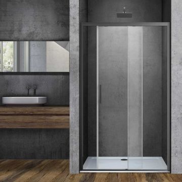 Душевая дверь Vincea Soft, 1200 мм,  вороненая сталь, стекло прозрачное VDS-3SO120CLGM