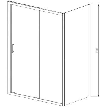 Душевой уголок Vincea (Винчея) Alpha, 1400х800 мм (габариты площадки) , брашированное золото, стекло прозрачное VSR-3AL8014CLG