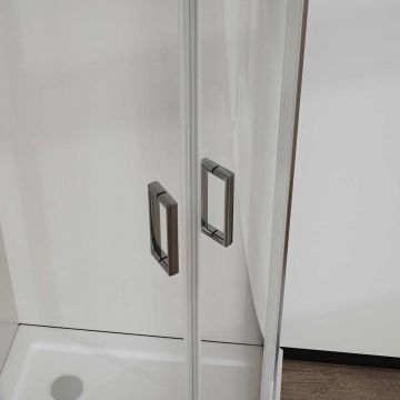 Душевой уголок Vincea City, 800х800 мм (габариты площадки),  хром, стекло прозрачное  VSQ-5CT800CL