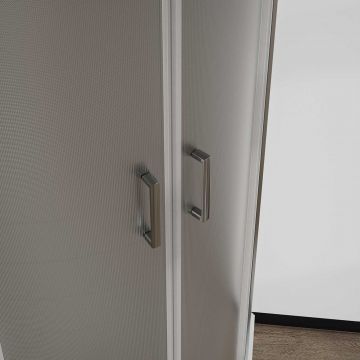 Душевой уголок Vincea (Винчея) City, 800х800 мм (габариты площадки) , хром, стекло текстурное VSQ-5CT800MT