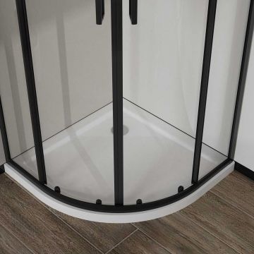Душевой уголок Vincea City, 900х900 мм (габариты площадки),  черный матовый, стекло прозрачное  VSQ-5CT900CLB