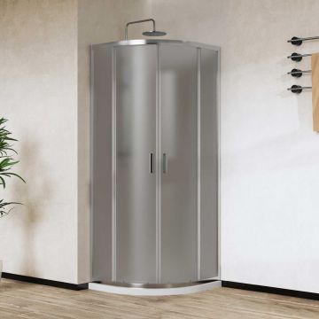 Душевой уголок Vincea (Винчея) City, 900х900 мм (габариты площадки) , хром, стекло текстурное VSQ-5CT900MT