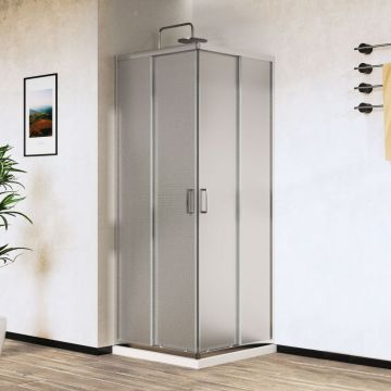 Душевой уголок Vincea (Винчея) City, 1000х900 мм (габариты площадки) , хром, стекло текстурное VSS-5CT9010MT