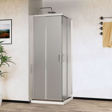 Душевой уголок Vincea (Винчея) City, 1000х900 мм (габариты площадки) , хром, стекло текстурное VSS-5CT9010MT
