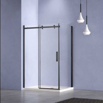 Душевой уголок Vincea (Винчея) Como-N, 1500х800 мм (габариты площадки) , черный, стекло прозрачное VSR-4CN8015CLB