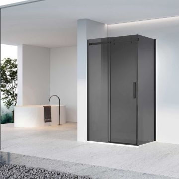 Душевой уголок Vincea Como-N, 1500х900 мм (габариты площадки), черный, стекло тонированное VSR-4CN9015CGB