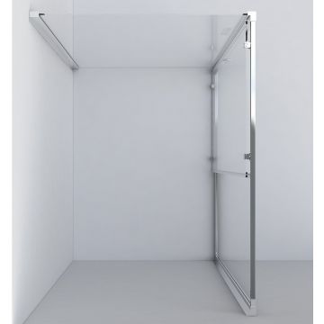 Душевой уголок Vincea (Винчея) Garda, 1300х800 мм (габариты площадки) , вороненая сталь, стекло прозрачное VSR-1G8013CLGM