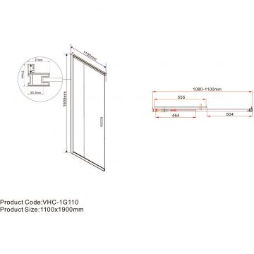 Душевой уголок Vincea (Винчея) Garda, 1200х1100 мм (габариты площадки) , брашированное золото, стекло прозрачное VSS-1G1112CLG