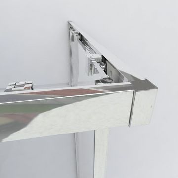 Душевой уголок Vincea (Винчея) Garda, 900х800 мм (габариты площадки) , брашированное золото, стекло прозрачное VSS-1G8090CLG