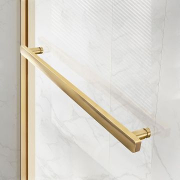 Душевой уголок Vincea Slim Soft, 1100х800 мм (габариты площадки),  брашированное золото, стекло прозрачное VSR-1SS8011CLG