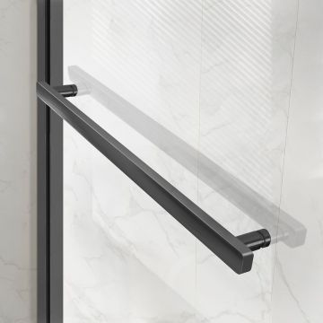 Душевой уголок Vincea Slim Soft, 1500х800 мм (габариты площадки), вороненая сталь, стекло прозрачное VSR-1SS8015CLGM
