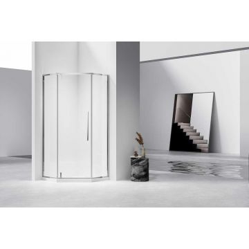 Душевой уголок Vincea (Винчея) Slim-N, 900х900 мм (габариты площадки) , хром, стекло прозрачное VSP-4SN900CL