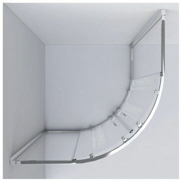 Душевой уголок Vincea (Винчея) Garda VSQ-1G800CL, 800х800 мм (габариты площадки) хром, стекло прозрачное