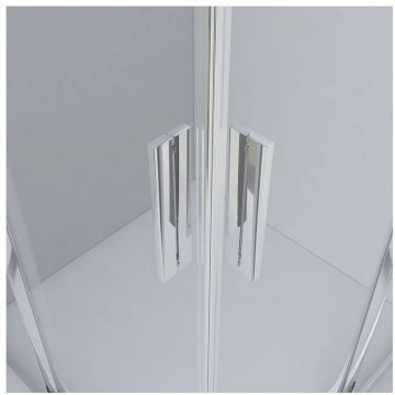 Душевой уголок Vincea (Винчея) Garda VSQ-1G800CL, 800х800 мм (габариты площадки) хром, стекло прозрачное