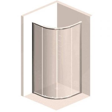 Душевой уголок Vincea (Винчея) Garda VSQ-1G800CL, 800х800 мм (габариты площадки) хром, стекло прозрачное